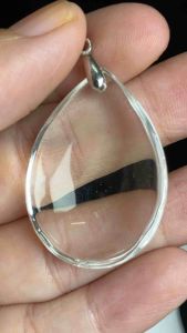 [[Real Unit] White Crystal Pendant Quartz- Water Drop 8g+- 白水晶吊坠 水滴8克[S/n: 3310813]