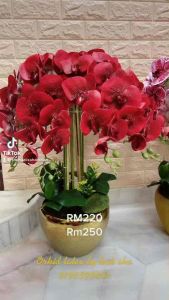 Orkid latex 8 tangkai siap gubah