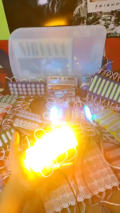 5 Pcs LED ultrasonic 3 mata kedip dan kabel bintik 10 meter Led kedip otomatis tanpa modul led variasi motor mobil truk bus