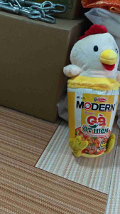 Gấu bông mì gà 27cm - Đồ chơi bông mềm mại cho trẻ em