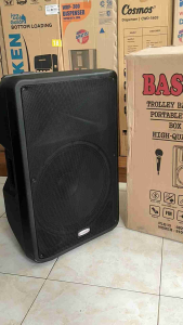 BASSOKE Speaker Troley Portable [15 Inch] 1506 Free Mic Wirelles Suara Mantap