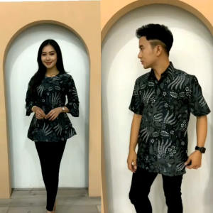 BATIK COUPLE KELUARGA MOTIF MANGGAR ABU BISA PISAH BAJU ANAK AYAH IBU