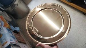 Charger plate or show plate stainless steel perfect for home use or catering events