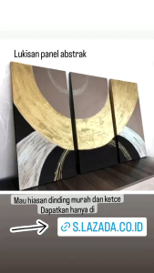 lukisan gunung emas abstrak teksture aesthetic modern lukisa mountain gold modern eleganthiasan dinding dekorasi pajangan murah