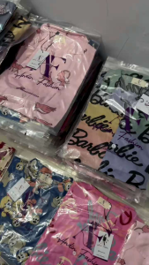 Andin Fashion | setelan piyama brown salur | set baju tidur anak-anak | setelan rayon prmium adem | piyama lengan pendek celana panjang realpict | pakaian anak perempuan