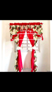 Christmas Kurtina Pamasko Ribbonaire Design Curtain