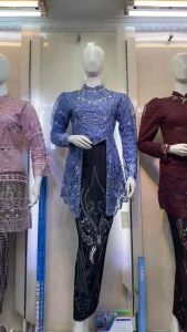 Set Kebaya Modern Miranda Payet Kebaya Kondangan Lamaran Wisdua Kebaya Terbaru Burgundy Terbaru