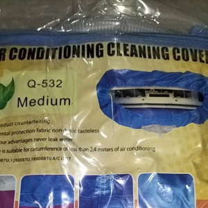 Blue Air Conditioner Cleaning Dust Washing Cover Clean Waterproof Clear Protector Tool