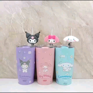 BOTOL THUMBLER SANRIO / TUMBLER HELLO KITTY / GELAS STAINLESS KUROMI / BOTOL CINNAMOROLL