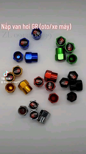 Set 4 nắp van xe hơi logo GR (Bộ 4 chiếc)