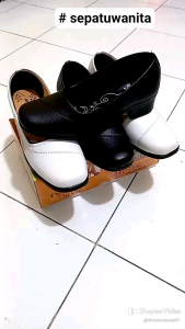 Sepatu Pantofel Hitam Wedges Wanita Milton DR 303 Hak 3cm