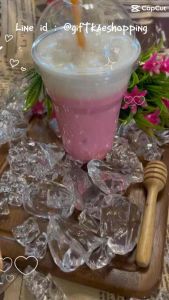 โมเดลเครื่องดื่ม นมเย็น (ขนาด16ออนซ์) วัสดุผลิตจากเทียนเจล