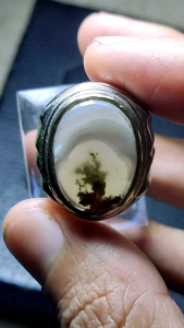 Batu cincin dendrite motif unik natural