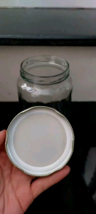 Hủ thủy tinh tròn 850ml nắp thiếc -HỦ DÀY THÂN TO