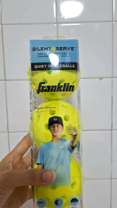 Franklin Sports Silent Serve Pickleballs - Noise Reduction Quiet Play 3 Pack