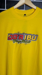 kaos distro motif DOA IBU yang tulus bahan cotton combed 24s kualitas 100% CATTON