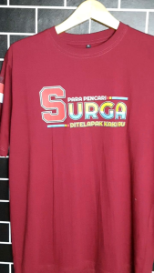 Kaos Pencari Surga: Bahan Catton Combad 24s Kualitas Catton 100%