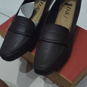 D&f 015 | Sepatu Pantofel Wanita Sepatu Wedges Kerja Kantor Wanita Coklat Shoes
