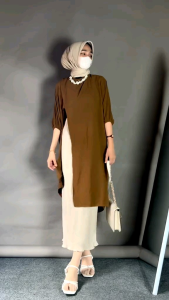 Long Tunik Terbaru Atasan Wanita Premium Airflow