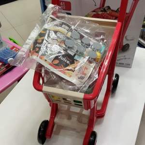 ToyNamus ของเล่นเด็กผญ รถเข็นซุปเปอร์มาร์เก็ต รถเข็นช้อปปิ้ง ของเล่นเด็กผู้หญิง ของเล่นขายของ รถเข็นเด็ก พร้อมอุปกรณ์