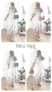 DIFSI MIDI DRESS WANITA: Pakaian Wanita Casual & Desain Elegan