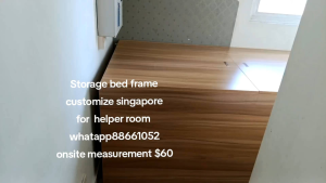 Storage bed frame customize for helper room singapore /utility/store room/bomb shelter