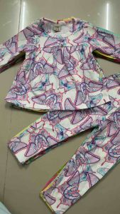 (10-16KG) Bộ thun coton TAY dài QUẦN DÀI bé gái  dễ thương vải mềm  CO GIÃN 166