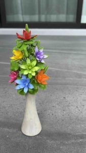 ดอกบัวดินปั้น 7 สี มงคล 10 นิ้ว ประจำวัน สูง