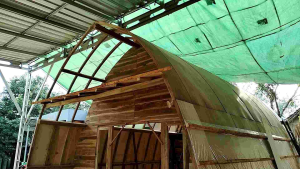 gazebo rumah lumbung 4m x 5m kayu jati