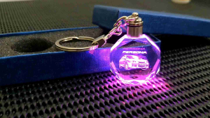 PROTON PERSONA FIRST MODEL 3D LED KEYCHAIN CRYSTAL LEF