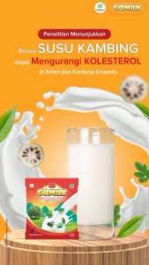 Susu Kambing GOMILK SACHET 1 Kg Kemasan Ekonomis Isi 40 Sachet