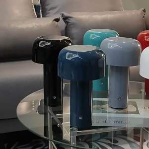 D105 Đèn bàn hình nấm cao cấp chính hãng trang trí nhà hàngquán cafe phòng khách/ngủ cảm ứng sạc USB kim loại sáng tạo cao cấp