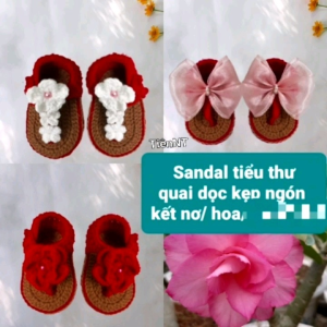 " SHOP MỚI" dép giày cho bé tập đi giày sandal kẹp ngón bọc gót tiểu thưlen handmade cho bé gái từ sơ sinh đến 2 tuổi nhiều màu xinh xắn
