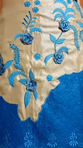 SETELAN BAJU KURUNG BORDIR BUNGA TIMBUL LAMBAK