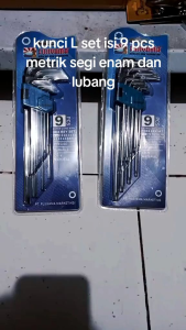 kunci L set 9pcs fujiyama tersedia matrix dan bintang lubang