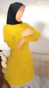 Tunik Basic Crinkle Airflow Wanita Remaja Muslim Polos Kancing Aktif Panjang Bawah Lutut Kekinian Terbaru 2022