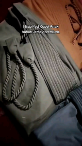 Hijab tali kepang anak jersey / jilbab bergo tali ulir jersey kids