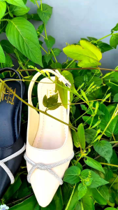 MS Mules Wanita Hak 3cm Sandal Sepatu Wanita Heels 3cm Magie Mules