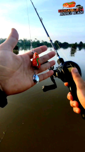 Soft Frog Double Blade 3D 42 Si Sangar Umpan Casting Gabus