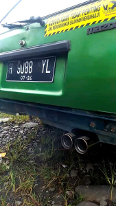 Knalpot Mobil Racing HKS Corong Dua Suara Bas