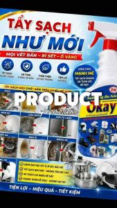 Chất Tẩy Đa Năng Okay 680ml- Tẩy Sạch Mọi Vết Bẩn Rỉ Sét Ố Vàng An Toàn Không An Mòn Thân Thiện Với Mọi Bề Mặt