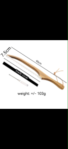 Stainless Steel Bread Cutter with Pine Wooden Handle | Serrated Knife for Bagels Baguettes