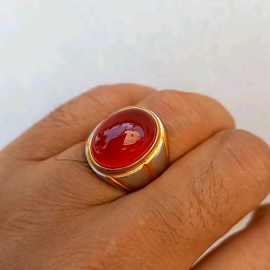 Cincin Batu Red Baron Natural Stone