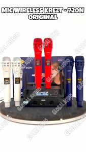 Mic Wireless KREZT KRU 720N Handheld Original Krezt Kru720 Free Koper kru 720 Bagus ( Bisa COD )