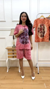 SETELAN KULOT STANDAR LD -+110 CM // SETELAN WANITA TERBARU KEKINIAN // ONE SET MOTIF ABSTRAK BUNGA // BAHAN KAOS TEBAL ADEM // MENYERAP KERINGAT // ONE SET WANITA // SETELAN