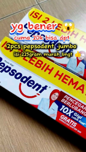 2pcs - Pepsodent Hemat Pasta Gigi Double Pepsodent Isi 2 x 225gr