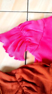 Baju Anak Naura Lengan Balon & Baju Rajut Anak Perempuan Usia 1-4 Tahun