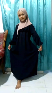 Gamis Crinkle Anak Perempuan Modern & Nyaman