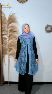 Cardigan Brukat tanpa lengan/ outer brokat wanita kekinian