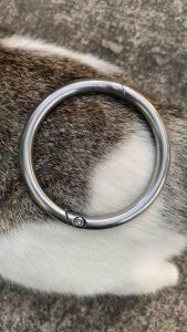 VÒNG KHUYÊN XỎ MŨI TRÂU BÒ CỠ NHỎ 7cm INOX 304( tặng kèm ốc thay thế)